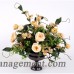 Distinctive Designs Champagne Mix of Silk Roses, Tulips and Dogwood with Foliage in Compote Urn DSD1796